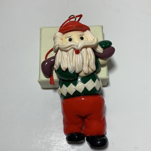 VTG House of Lloyd Santa Sports Ornaments Polymer Clay Handcrafted - Picture 2 of 11